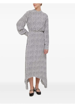 Benetton polka-dot open-back midi dress - White