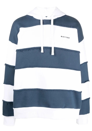 Botter logo-print striped hoodie - White