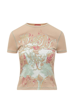 Diesel T-Brenda print T-shirt - Neutrals