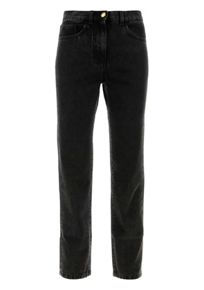 Palm Angels logo-patch jeans - Black