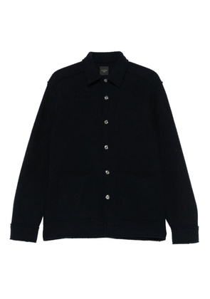Xacus wool patch-pocket shirt - Blue