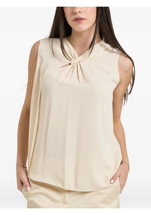 Patrizia Pepe knot shirt - Neutrals