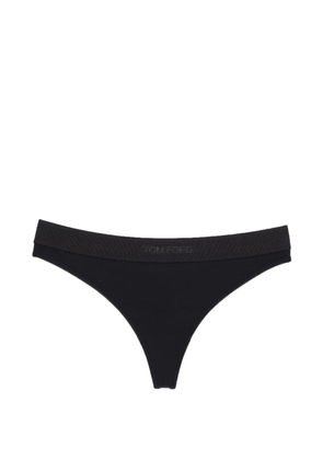 TOM FORD logo-waistband thong - Black