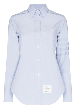 Thom Browne logo patch buttoned shirt - Blue