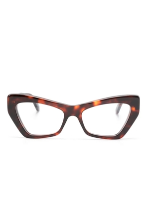 Balenciaga Eyewear tortoiseshell-detailed butterfly-frame glasses - Red