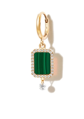 Persée 18kt yellow gold malachite diamond drop earring