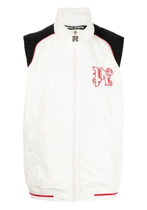 Palm Angels Racing Paddock monogram-embroidered vest - Neutrals