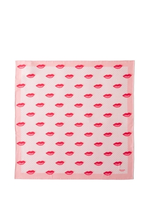 Prada printed silk twill scarf 55 x 55 - Pink