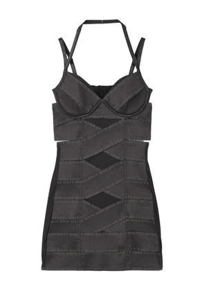 Miss Sixty x KNWLS cut-out halterneck dress - Brown