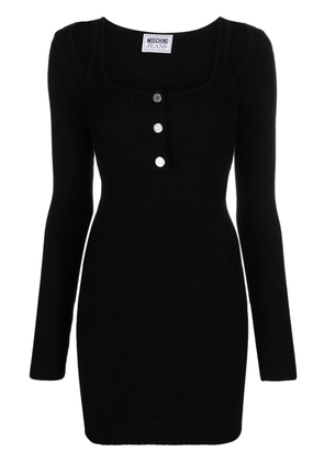 MOSCHINO JEANS long-sleeve ribbed-knit dress - Black
