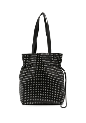 10 CORSO COMO spot print leather bucket shoulder bag - Black
