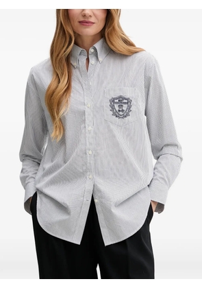 Gant striped embroidered shirt - White