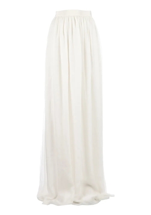 Giambattista Valli curtained maxi skirt - IVORY