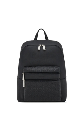 Ferragamo embossed-logo leather backpack - Black
