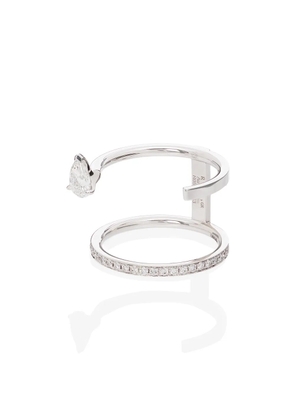 Repossi Serti Sur Vide 18kt white gold diamond ring - Silver