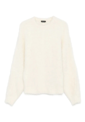 Mugler balloon-sleeve sweater - White