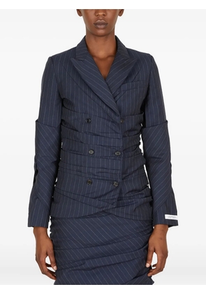 Lourdes pinstriped double-breasted blazer - Blue