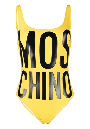 Moschino logo-print swimsuit - Yellow