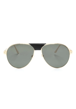 Cartier Eyewear Santos de Cartier pilot sunglasses - Gold