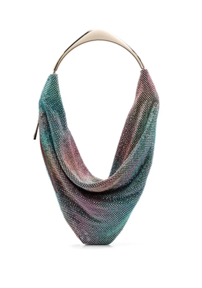 Benedetta Bruzziches draped crystal-embellished tote bag - Blue