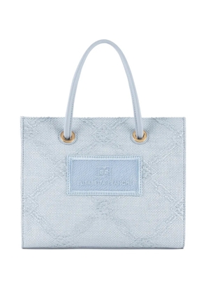 Elisabetta Franchi logo-jacquard mini tote bag - Blue