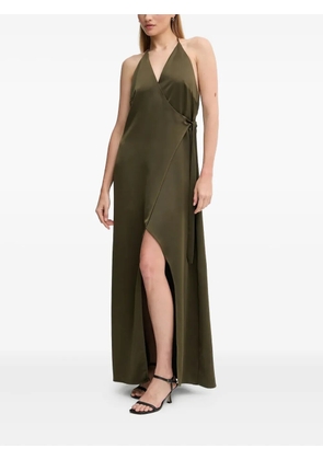 Sandro Ferrone halterneck maxi dress - Green