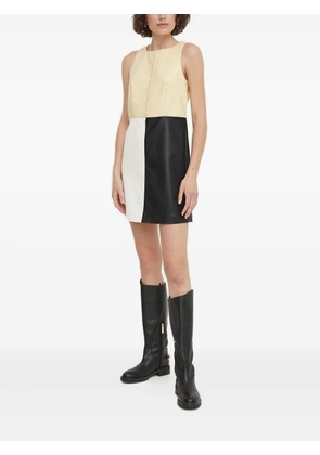 Sisley colour-block sleeveless mini dress - Neutrals