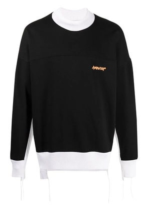 AMBUSH two-tone logo-print sweatshirt - Black