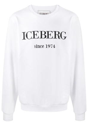 Iceberg crew neck embroidered logo jumper - White