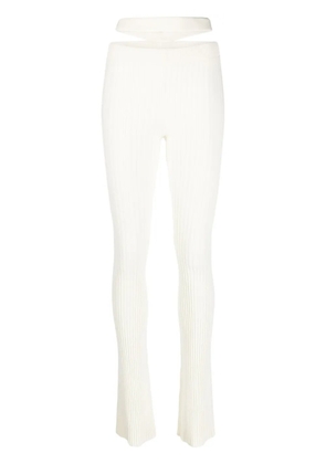 ANDREĀDAMO high-waisted cut-out detail trousers - Neutrals