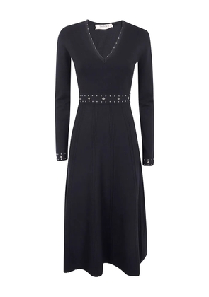 TWINSET embellished v-neck dress - Black
