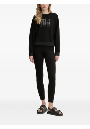 Armani Exchange ribbed crew-neck sweatshirt - Black