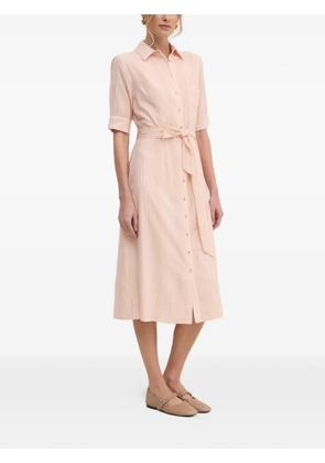 FRACOMINA belted striped shirt dress - Pink
