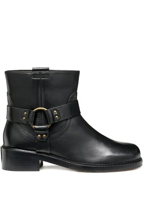 Geox 450mm Nalvia buckle strap boots - Black