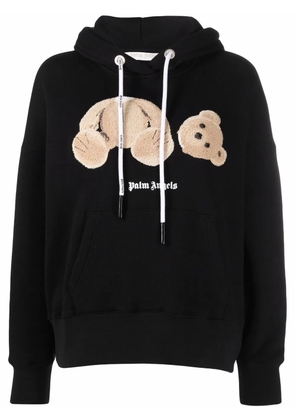 Palm Angels Broken Bear cotton hoodie - Black
