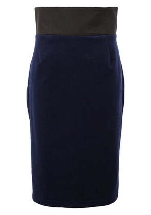 Aganovich fitted high-waist skirt - Blue