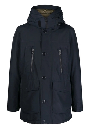 Woolrich long-sleeve hooded padded coat - Blue