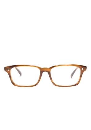 Oliver Peoples Edelson rectangle-frame glasses - Brown