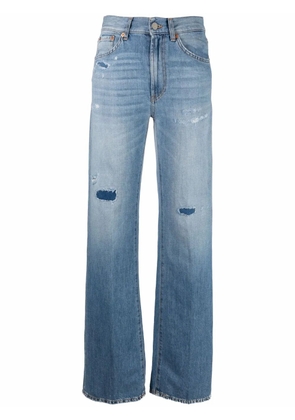 DONDUP distressed wide-leg jeans - Blue