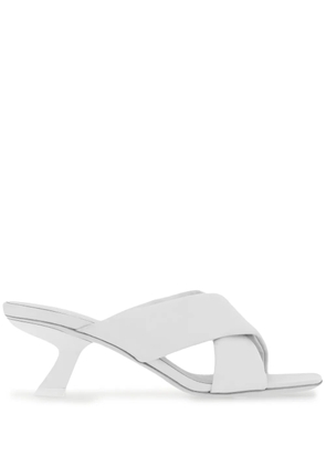 Ferragamo 55mm crossover-strap detail sandals - White