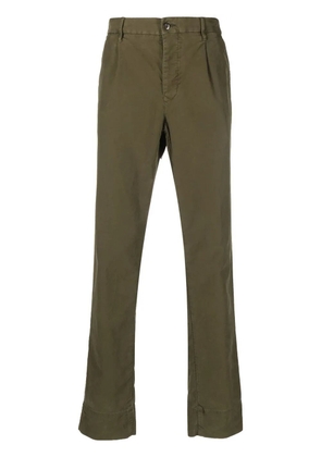 Incotex tapered-leg cotton trousers - Green