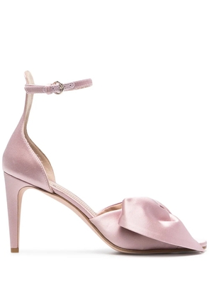 RED(V) 85mm bow-embellished satin sandals - Pink