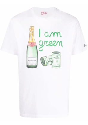 MC2 Saint Barth champagne money print T-shirt - White
