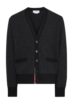Thom Browne knitted V-neck cardigan - Black