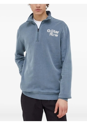 G-Star RAW half-zip logo sweatshirt - Blue