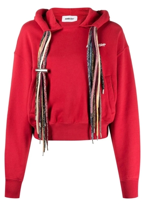 AMBUSH multi-drawstring logo hoodie - Red