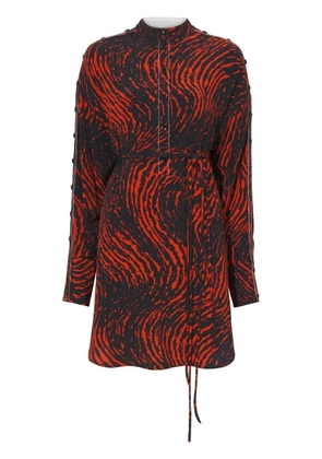 Proenza Schouler leopard-print crepe de Chine shirtdress - Black