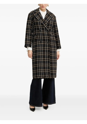 Silvian Heach check double-breasted coat - Black