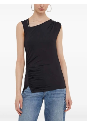 HUGO ruched-detail top - Black