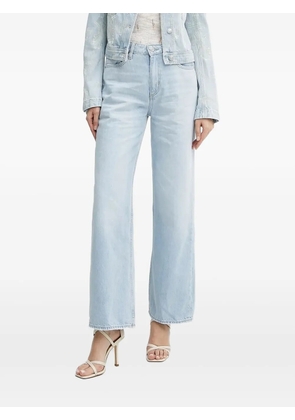 BOSS frayed-detail denim jeans - Blue